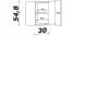 Hängeschrank Samoa weiß Eiche Nachbildung B/H/T: ca. 30x54,8x32 cm