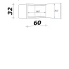 Hängeschrank Samoa weiß Eiche Nachbildung B/H/T: ca. 60x32x32 cm