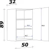 Hängeschrank Samoa weiß Eiche Nachbildung B/H/T: ca. 50x89x32 cm