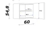 Hängeschrank Valero weiß Hochglanz B/H/T: ca. 60x54,8x32 cm