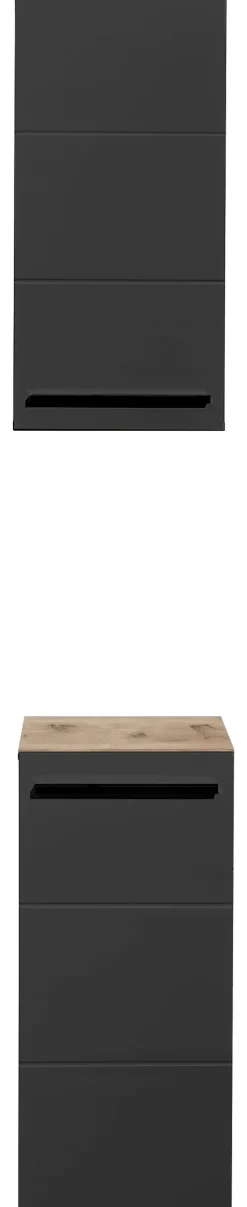 Hängeschrank Vista Oak Eiche Viking Nachbildung schwarz matt B/H/T: ca. 34x70x23 cm