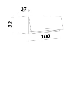 Hängeschrank Vita weiß matt B/H/T: ca. 100x32x32 cm