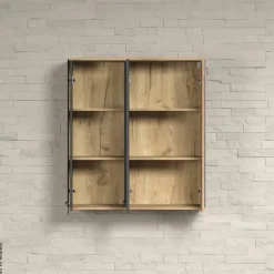 Hängevitrine Esteban anthrazit Eiche Evoke Coast Nachbildung B/H/T: ca. 90x99x34 cm