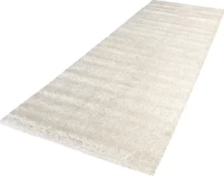 Hochflorteppich Smile beige B/L: ca. 80x250 cm