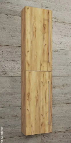 Hochschrank Badinos Eiche Honig Nachbildung B/H/T: ca. 33x150x22 cm
