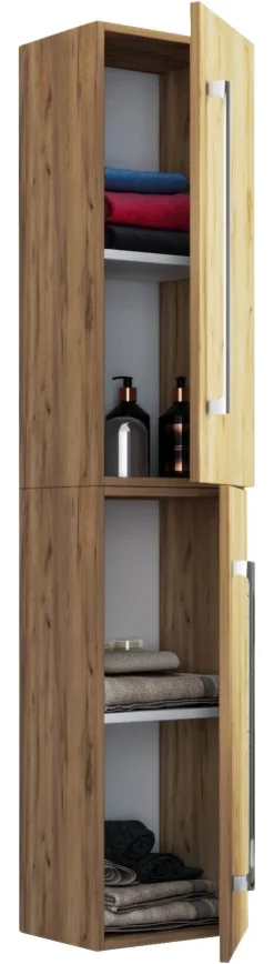 Hochschrank Badinos Eiche Honig Nachbildung B/H/T: ca. 33x150x22 cm