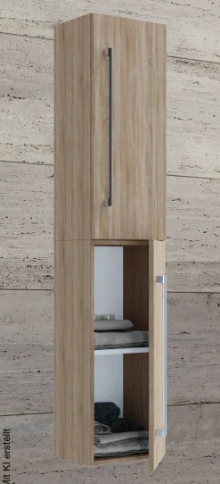 Hochschrank Badinos Eiche Sonoma Nachbildung B/H/T: ca. 33x150x22 cm