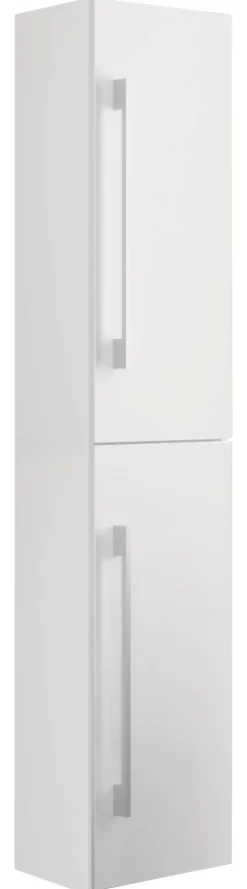 Hochschrank Badinos weiß Alu Optik B/H/T: ca. 33x150x22 cm