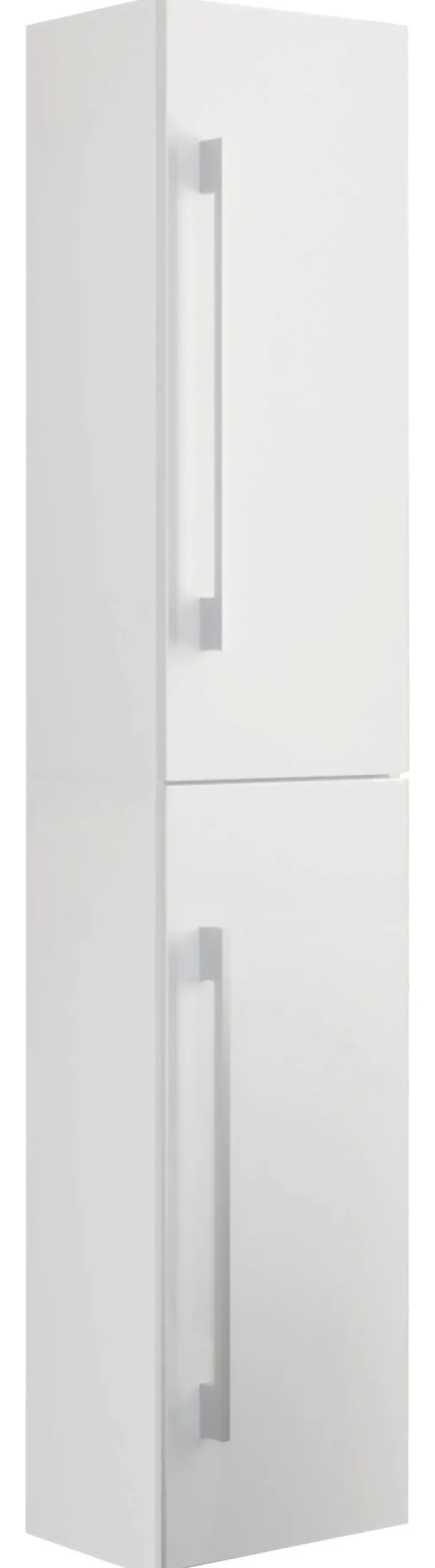 Hochschrank Badinos weiß Alu Optik B/H/T: ca. 33x150x22 cm