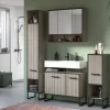 Hochschrank BAGNO schwarz Kaschmirgrau Nachbildung B/H/T: ca. 30x101x32 cm