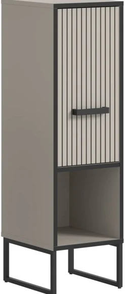 Hochschrank BAGNO schwarz Kaschmirgrau Nachbildung B/H/T: ca. 30x101x32 cm