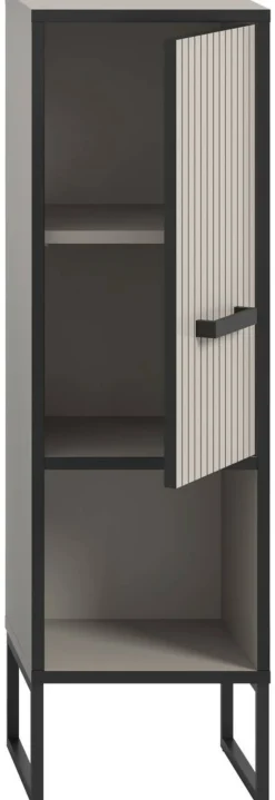 Hochschrank BAGNO schwarz Kaschmirgrau Nachbildung B/H/T: ca. 30x101x32 cm