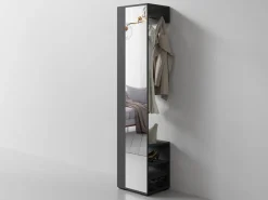 Hochschrank BEN anthrazit Spiegel B/H/T: ca. 40x184x35 cm