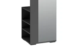 Hochschrank BEN anthrazit Spiegel B/H/T: ca. 40x184x35 cm
