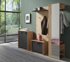 Hochschrank BEN Eiche Nachbildung B/H/T: ca. 40x184x35 cm