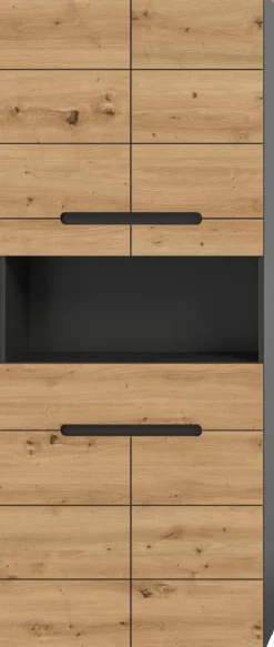 Hochschrank Canu Basalt Eiche Artisan Nachbildung B/H/T: ca. 76x193x34 cm