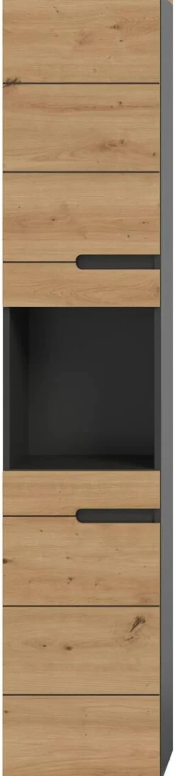 Hochschrank Canu Basalt Eiche Artisan Nachbildung B/H/T: ca. 38x193x34 cm