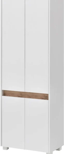Hochschrank Cosmo perlweiß Optik B/H/T: ca. 56,9x164,5x33 cm