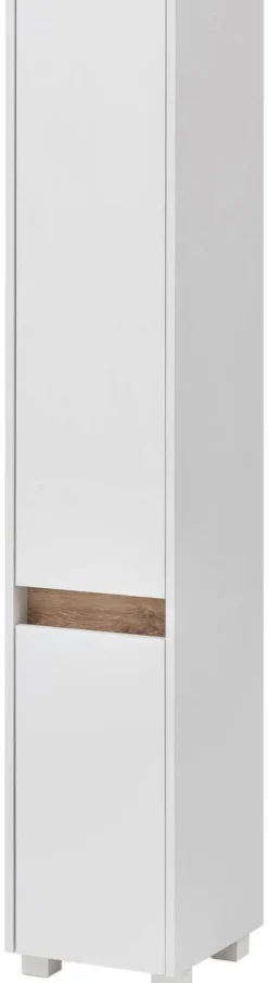 Hochschrank Cosmo perlweiß Optik B/H/T: ca. 30,2x164,5x33 cm