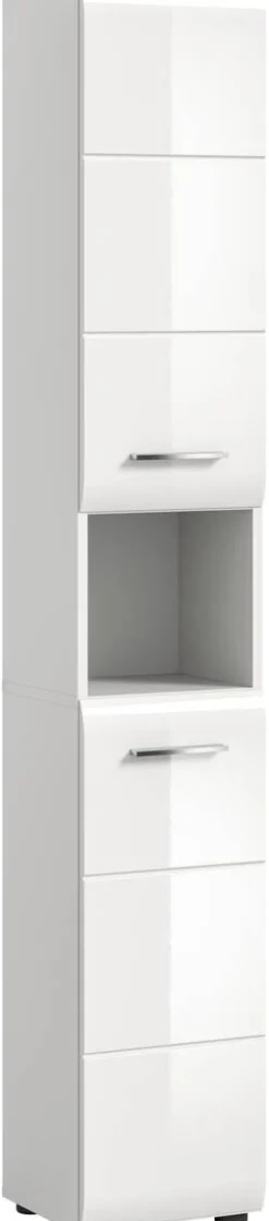 Hochschrank Ice weiß weiß Hochglanz B/H/T: ca. 30x185x30 cm