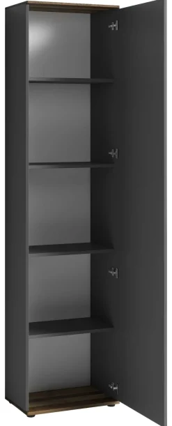 Hochschrank JAKOB schwarz schwarz B/H/T: ca. 49x196x30 cm