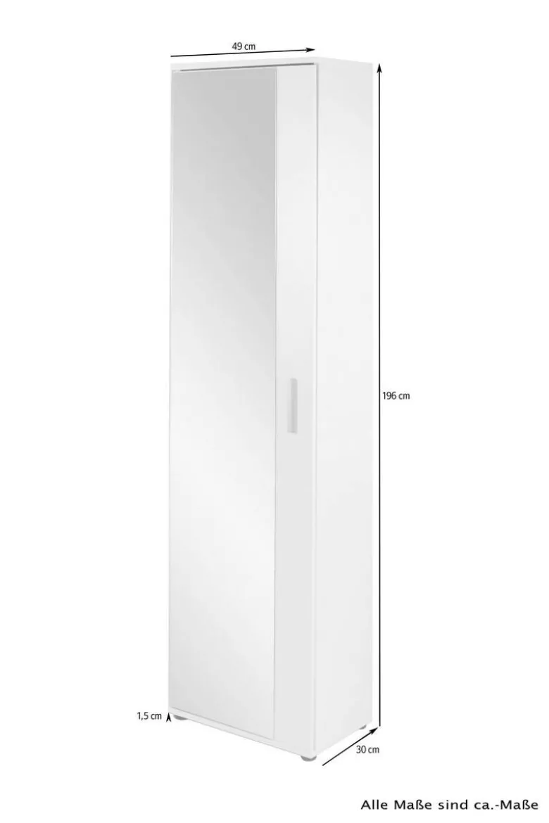 Hochschrank JAKOB schwarz schwarz B/H/T: ca. 49x196x30 cm