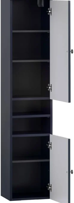 Hochschrank Jesper blau dunkel B/H/T: ca. 30,3x138,3x25,4 cm