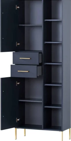 Hochschrank Kent dunkelblau B/H/T: ca. 67,1x184,3x33,1 cm