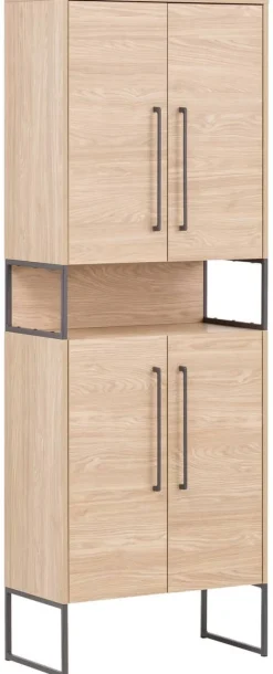 Hochschrank Limone Eiche Landhaus Nachbildung B/H/T: ca. 65,2x183,4x331 cm