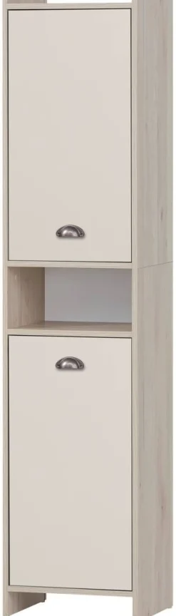 Hochschrank Lindholm Eiche Sandeiche Nachbildung creme B/H/T: ca. 40,2x176,3x33 cm