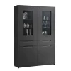 Hochschrank Mailand anthrazit matt MDF B/H/T: ca. 128x191x40 cm