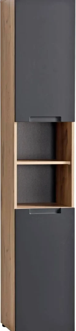 Hochschrank Mailand Eiche Viking Nachbildung anthrazit B/H/T: ca. 35x190x35 cm