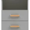 Hochschrank Padua grau Eiche Landhaus Nachbildung B/H/T: ca. 40,4x178,5x35 cm