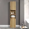 Hochschrank Pure Bliss Eiche Evoke Oak Nachbildung schwarz B/H/T: ca. 40x186x31 cm