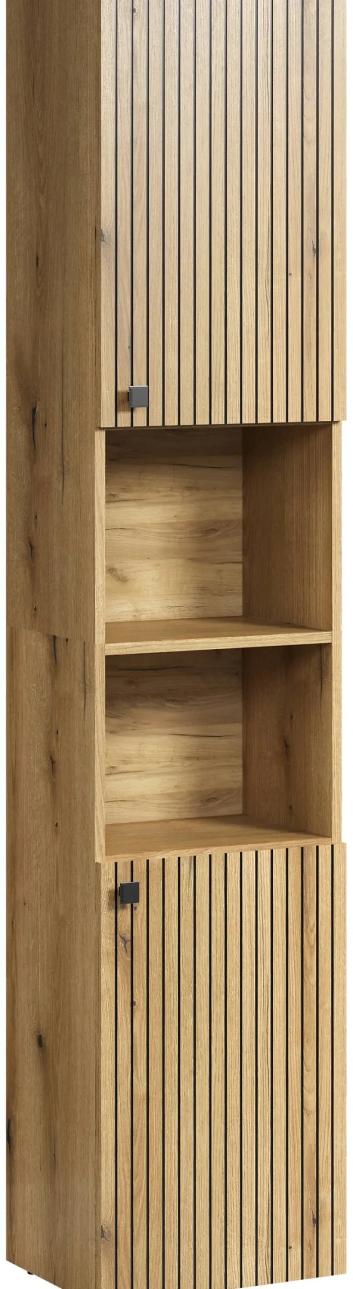 Hochschrank Pure Bliss Eiche Evoke Oak Nachbildung schwarz B/H/T: ca. 40x186x31 cm
