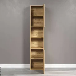 Hochschrank Pure Bliss Eiche Evoke Oak Nachbildung schwarz B/H/T: ca. 40x186x31 cm