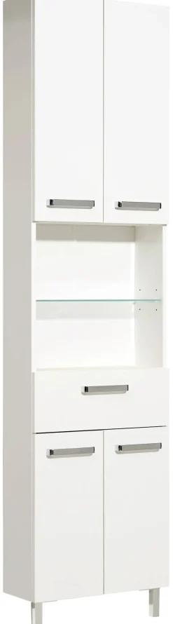 Hochschrank Quickset 312 weiß glanz B/H/T: ca. 50x195,5x20 cm