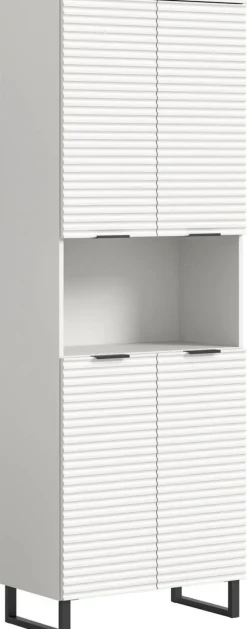 Hochschrank Riff weiß B/H/T: ca. 70x193x34 cm