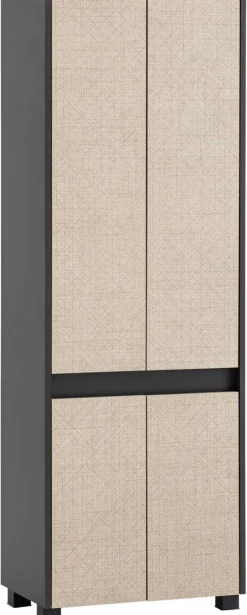 Hochschrank Sander anthrazit Eiche Nachbildung B/H/T: ca. 56,9x164,5x33 cm