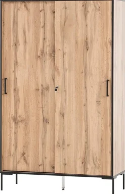 Hochschrank Serie 2000 Eiche Landhaus Nachbildung B/H/T: ca. 100,1x163,8x41 cm