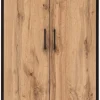 Hochschrank Serie 2000 Eiche Landhaus Nachbildung B/H/T: ca. 65,2x194,2x39 cm
