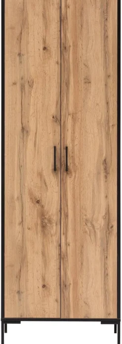 Hochschrank Serie 2000 Eiche Landhaus Nachbildung B/H/T: ca. 65,2x194,2x39 cm