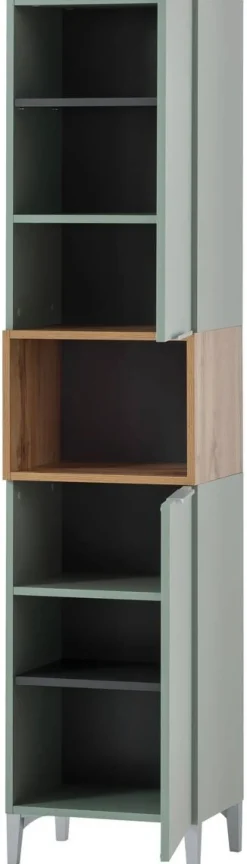 Hochschrank Smilla Pistazie Eiche Landhaus Nachbildung B/H/T: ca. 40,2x175,5x31,9 cm