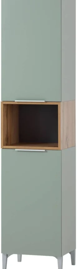 Hochschrank Smilla Pistazie Eiche Landhaus Nachbildung B/H/T: ca. 40,2x175,5x31,9 cm