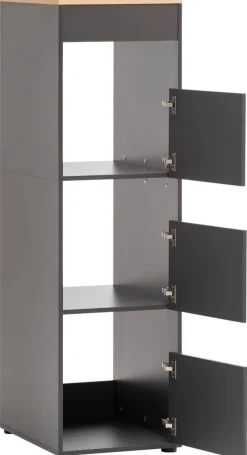 Hochschrank Solea anthrazit Eiche hell Nachbildung B/H/T: ca. 45,1x154,7x60 cm