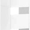 Hochschrank Solea weiß matt Eiche hell Nachbildung B/H/T: ca. 45,1x154,7x60 cm