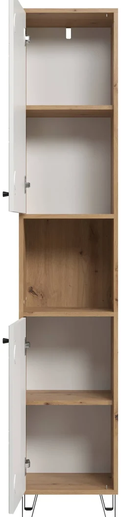 Hochschrank Touch Eiche Artisan Nachbildung weiß matt B/H/T: ca. 36x191x29 cm