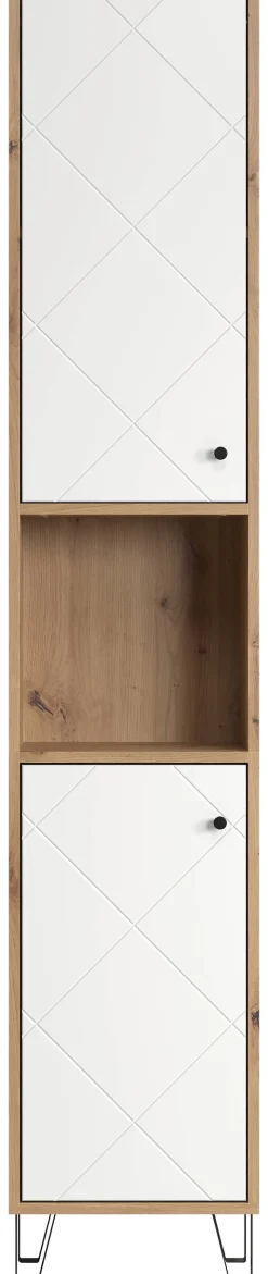 Hochschrank Touch Eiche Artisan Nachbildung weiß matt B/H/T: ca. 36x191x29 cm
