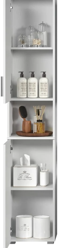 Hochschrank Wons weiß Hochglanz weiß matt B/H/T: ca. 37x192x31 cm