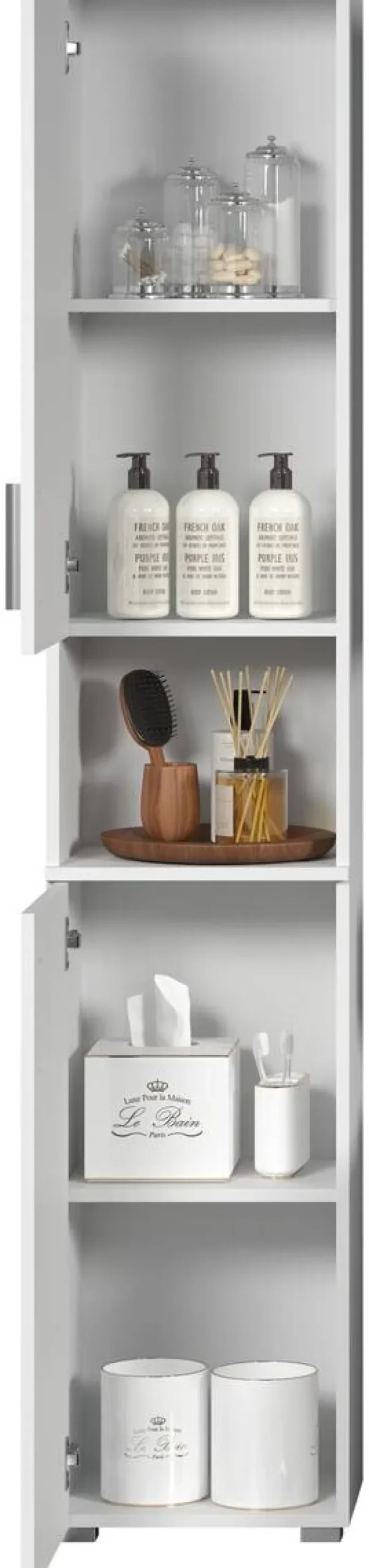 Hochschrank Wons weiß Hochglanz weiß matt B/H/T: ca. 37x192x31 cm